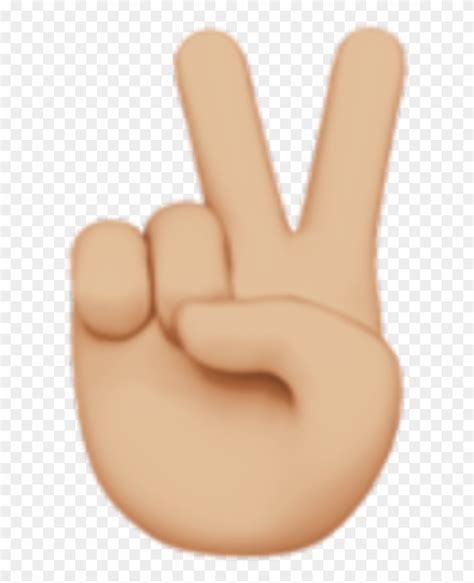 Peace Sign Emoji Png - Victory Hand Emoji Clipart (#4941209) - PinClipart