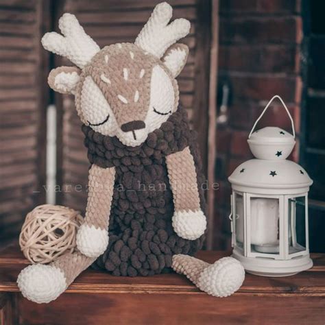 Пижамница Вязаная игрушка крючком Олень Игрушка для сна в интернет ...