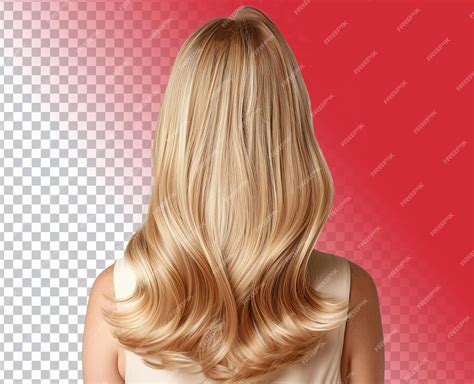 premium psd blond hair  view