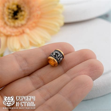 Бусина шарм. Мудрый карп. Серебро 925 и золочение 999. Арт. BU.2-526 ...