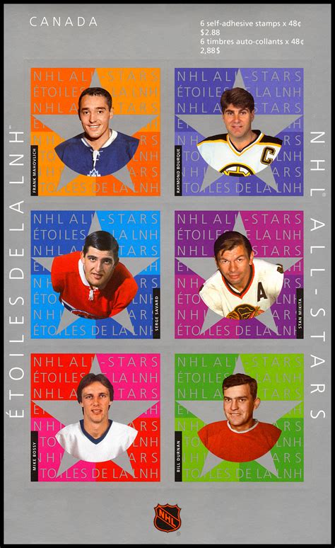 Buy Canada #1972 - NHL All Stars - 4 (2003) 6 x 48¢ - Booklet pane of 6