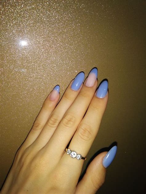 Синие ногти френч | Nails, Beauty