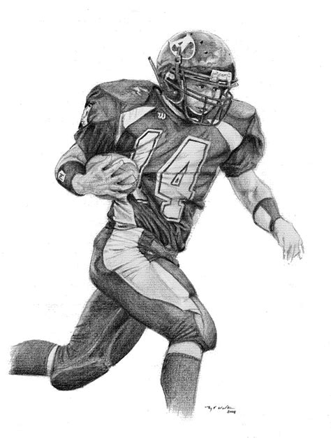 how to draw a football player realistic