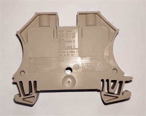 Weidmuller 1020300000 WDU 10 Terminal Block, Dark Beige, Clamping Yoke ...