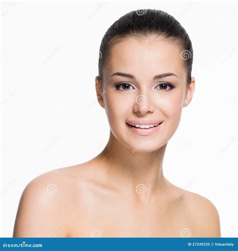 Schönes Gesicht Der Lächelnden Frau Stockbild - Bild von gesicht, frau