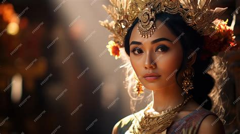 Premium AI Image | Beautiful young Balinese woman in traditional clothing