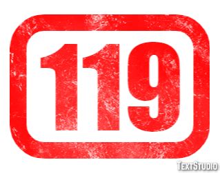 119 Text Effect and Logo Design Number