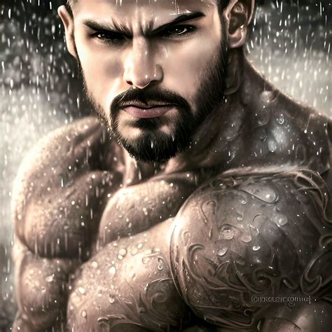 SEXY MUSCLE IN THE RAIN by DiverseAiPro on DeviantArt