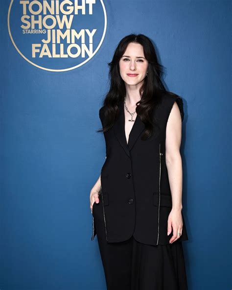 Rachel Brosnahan Debuts Punk-Tailored Chaos on Tonight Show • CelebMafia