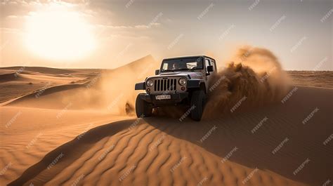Premium AI Image | Photo of the Jeep in the desert