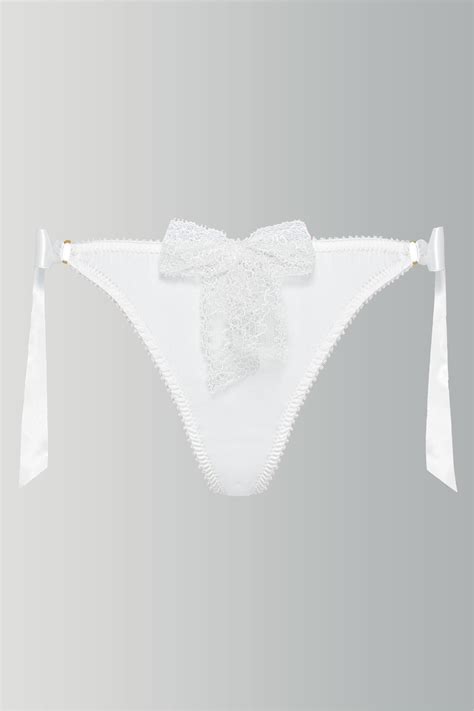 GEISHA white tied bow panties - Cadolle