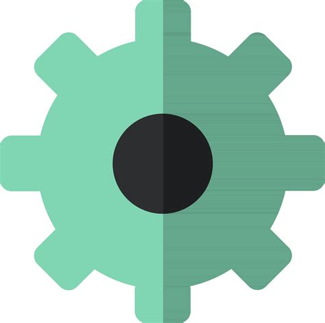 Shiny green setting icon. 24838227 Vector Art at Vecteezy