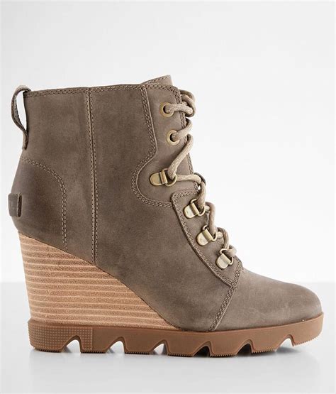 sorel joan uptown leather wedge boot womens wedge boot leather