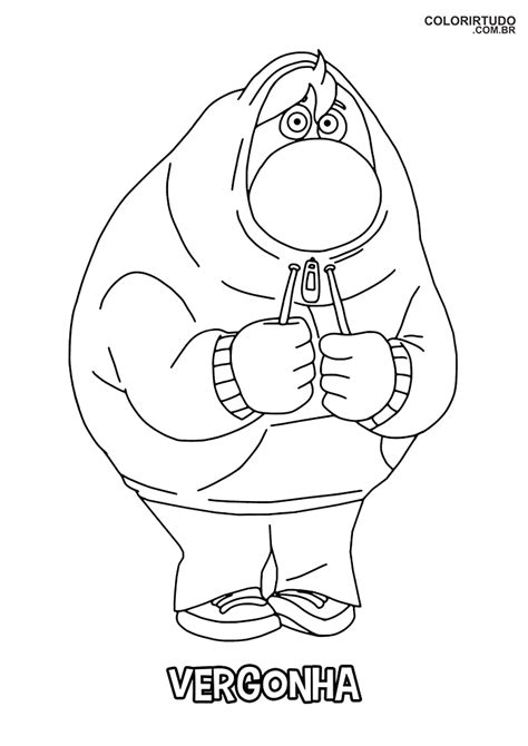 Desenho Da Vergonha - Vergonha Para Colorir