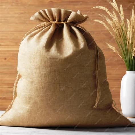 premium ai image  sack bag front view mock  sack