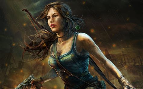 Rise of the Tomb Raider (game) - Lara Croft (archer girl) 2K wallpaper