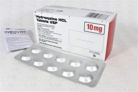 Hydroxyzine hydrochloride 10mg Tablets manufacturer in India {Taj ...