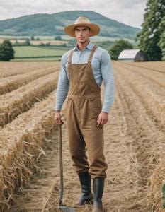 Men Farmer Costume. Face Swap. Insert Your Face ID:909232