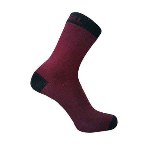 Водонепроницаемые носки DexShell Ultra Thin Crew, бордовый/черный M (39 ...