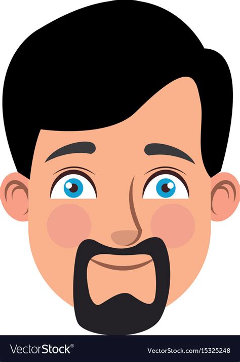 Man cartoon face male facial expression Royalty Free Vector