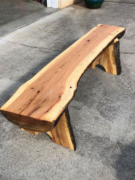 Red oak live edge bench | Wood bench outdoor, Diy bench outdoor ...