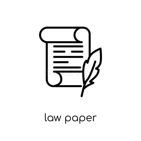 Law Paper Icon. Trendy Modern Flat Linear Vector Law Paper Icon Stock ...