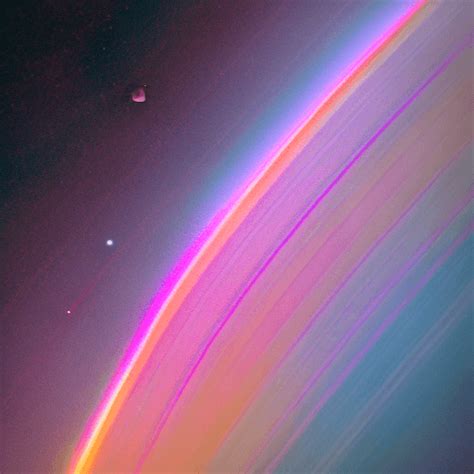 Pink Clouds Saturn Rainbow Flare · Creative Fabrica