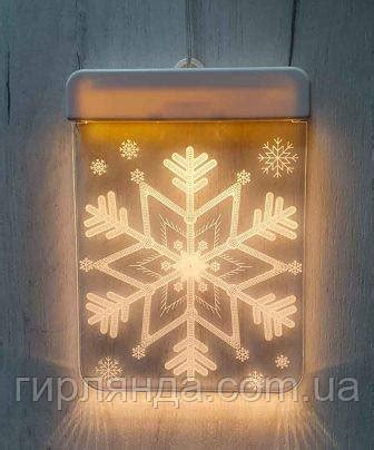 Купить 3Д LED-підсвітка на батарейках, сніжинка, цена — Prom.ua (ID ...