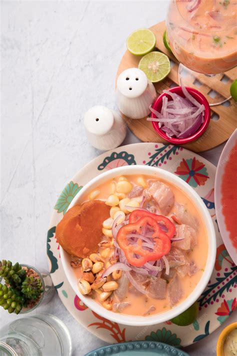 Premium Photo | Sea food ceviche assorted food plates peru traditional