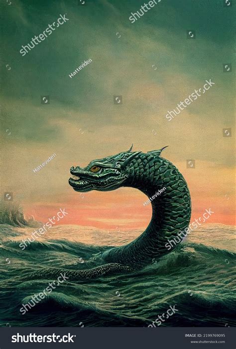 Illustration Midgard Serpent Known World Serpent Stock Illustration ...