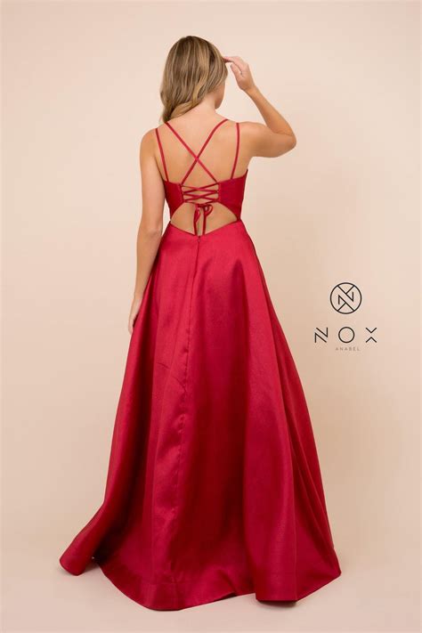 Light Blue Long A-Line Satin Prom Dress Evening Gown for $119.99 – The