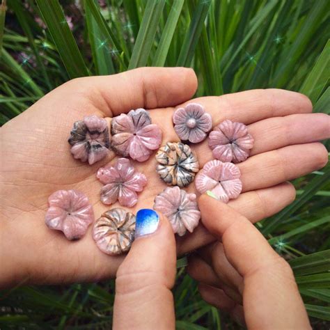 Rhodochrosite flowers for heart healing, forgiveness, and self-love