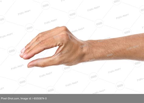 Мужская рука держит что-то на белом фоне :: Стокова фотографія :: Pixel ...