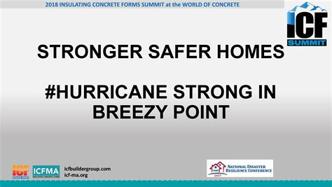 2018 ICF Summit Stronger Safer Homes – Breezy Point – Insulating