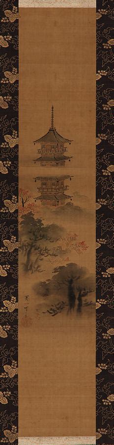 A Pagoda Painting by Hanabusa Itcho - Fine Art America