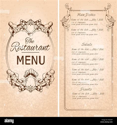 Restaurant menu template Stock Vector Image & Art - Alamy