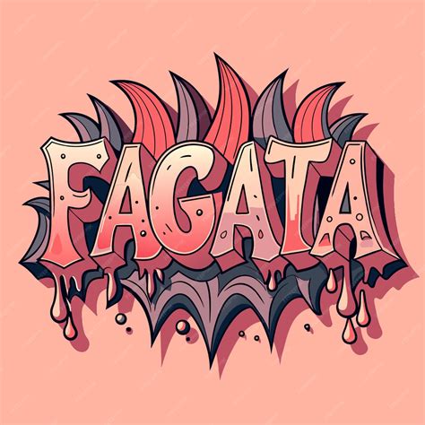 Letras fagata en el estilo de horror ilustración vectorial | Vector