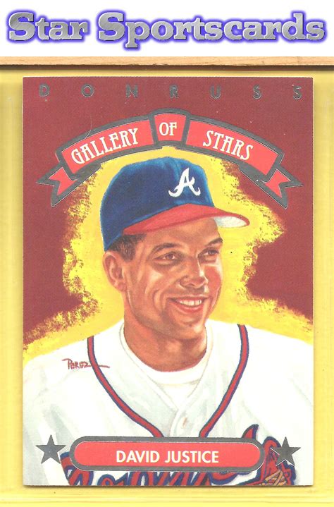 1992 Triple Play #GS-9 David Justice Gallery of Stars Atlanta Braves