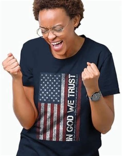 Patriotic- In God We Trust Adult Unisex T Navy - Prestonwood Bookstore
