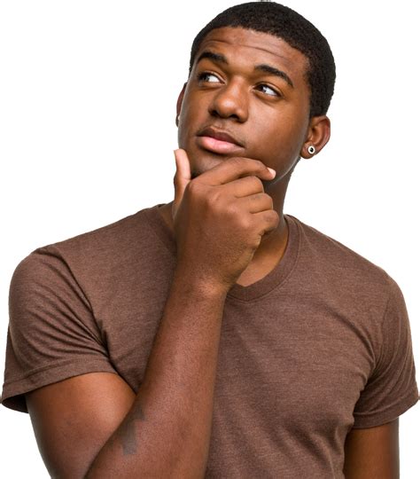 Download Thinking Man PNG Image for Free