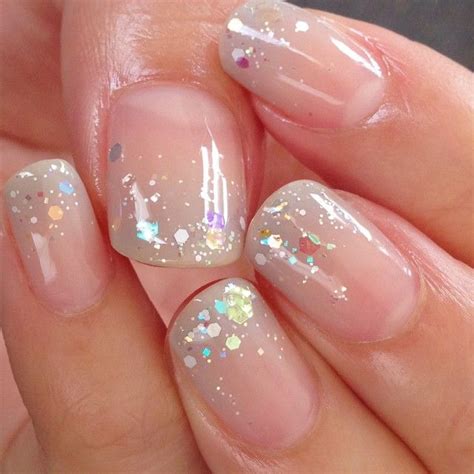 clear gel nails  glitter tips sanscompro misaucun
