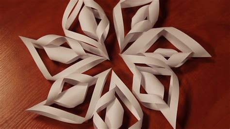 3D снежинка: объемная 3D снежинка из бумаги пошагово - YouTube