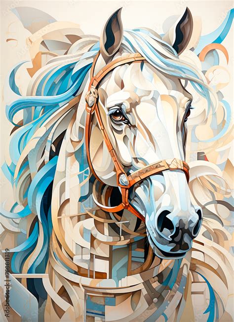 surreal depiction   human horse hybrid inspired  minoan art