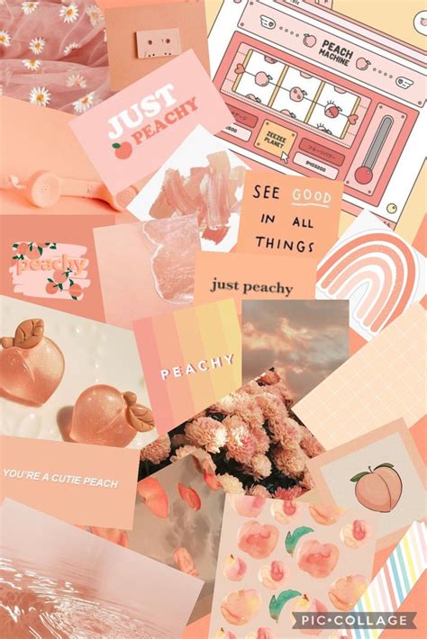 Peachy Aesthetic Wallpaper Made By Me!! | Place card holders, Just ...