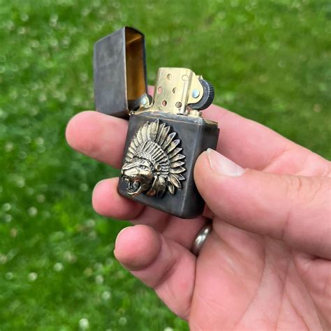 Зажигалка Барс-индеец. Кастомизация Zippo в интернет-магазине Ярмарка ...