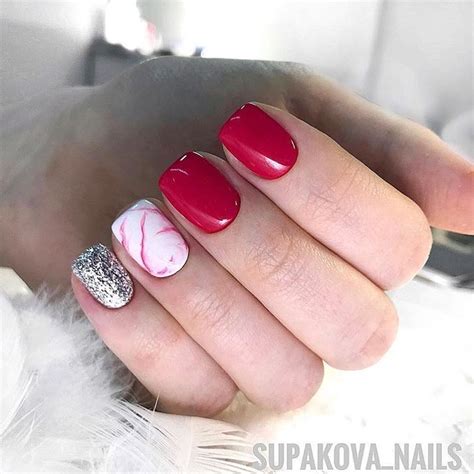 Красные короткие ногти: 87 ярких идей для уверенных в себе леди