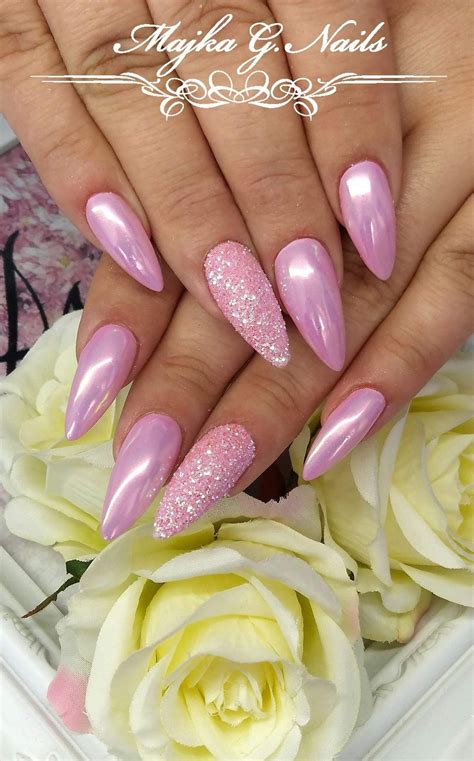 Pin by Tatiana Mendiova on nails | Pink chrome nails, Pink nails