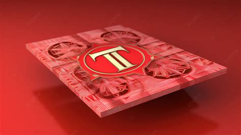 รูปพื้นหลังการเรนเดอร์ 3 มิติของสกุลเงิน Ttd ในสีแดงสดใส พื้นหลัง ...