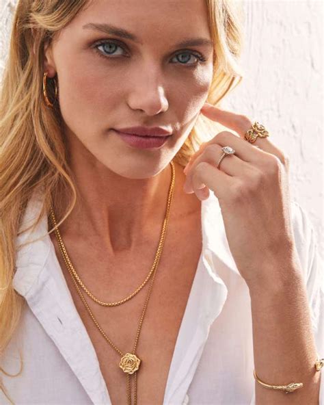 Ansel Rose Bolo Necklace in Vintage Gold | Kendra Scott