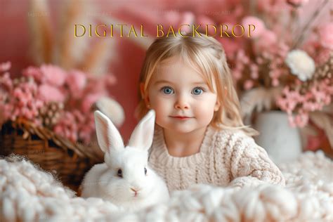 Easter Digital Backdrop, Easter Bunny Graphic by Major.Art · Creative ...
